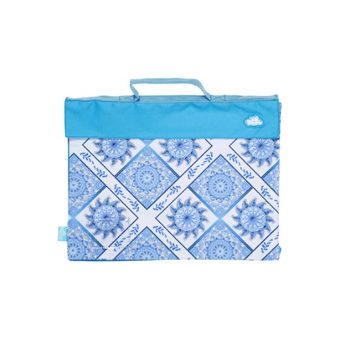 SPE-LBB-BOH - SPENCIL LIBRARY BAG NYLON 37x28cm Boho Blue(1)